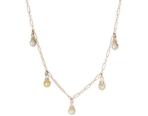 Dewdrop Five Drop Opaque Diamond Necklace