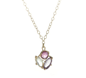 Dewdrop Triple Floral Necklace