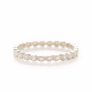 Dewdrop Small Diamond Band - White Gold