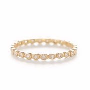Dewdrop Small Diamond Band - Yellow Gold