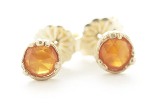 Dewdrop Carnelian Small Stud Earrings