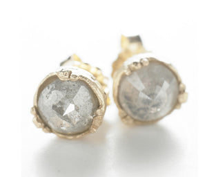 Dewdrop Opaque Diamond Stud Earrings