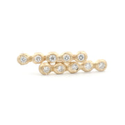 Dewdrop Diamond Long Line Stud Earrings