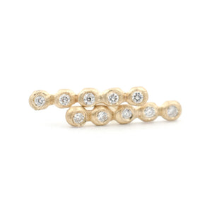 Dewdrop Diamond Long Line Stud Earrings