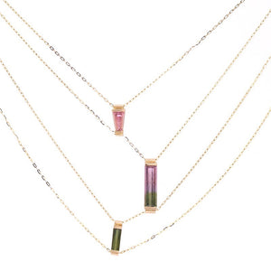 Watermelon Drape Tourmaline Necklace