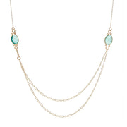Drape Apatite Diamond Necklace