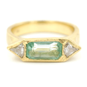Etruscan Emerald Diamond Ring