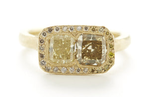 Etruscan Canary Cognac Diamond Ring