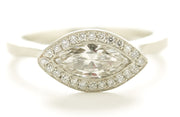 Etruscan Marquise Diamond Halo Ring
