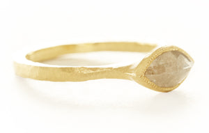 Etruscan Opaque Diamond Marquise Ring