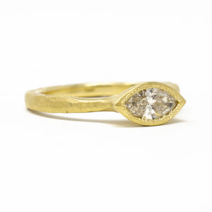 All Seeing Champagne Marquise Diamond Ring