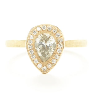 Lux Pear White Diamond Ring