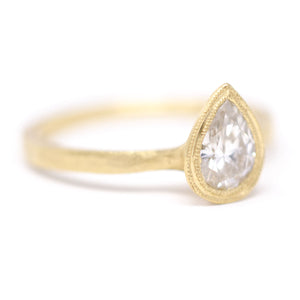 To the Point Pear Diamond Ring