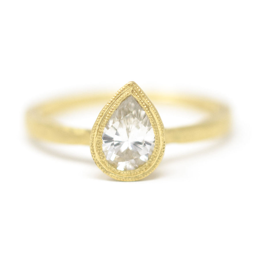 To the Point Pear Diamond Ring