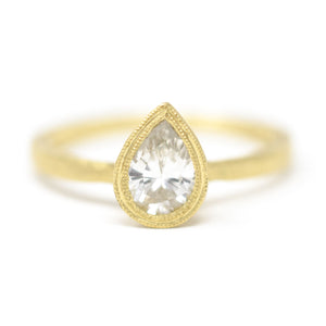 To the Point Pear Diamond Ring