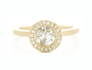 Etruscan Round Diamond Halo Ring