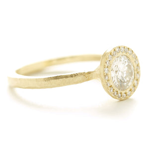 Mountings Etruscan Round Diamond Halo Ring