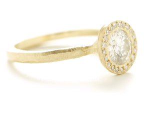 Etruscan Round Diamond Halo Ring