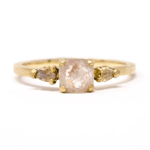 Petite Three Stone Opaque Diamond Ring / New SKU: FC3S-6OD-XSP