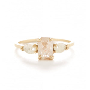 Hewn Oval Opaque Diamond Ring