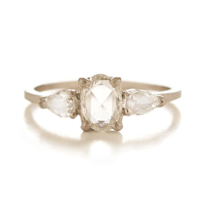 Facet Three Stone Diamond Ring