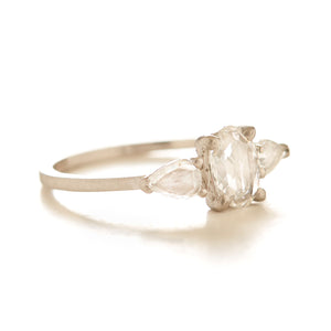 Facet Three Stone Diamond Ring