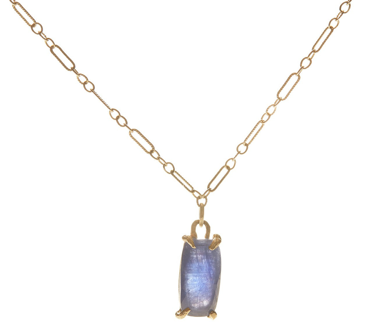 Facet Blue Sapphire Necklace