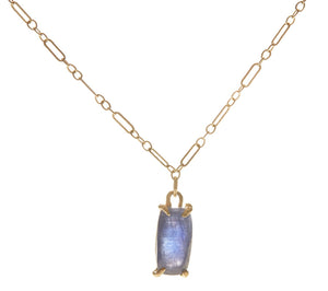 Facet Blue Sapphire Necklace
