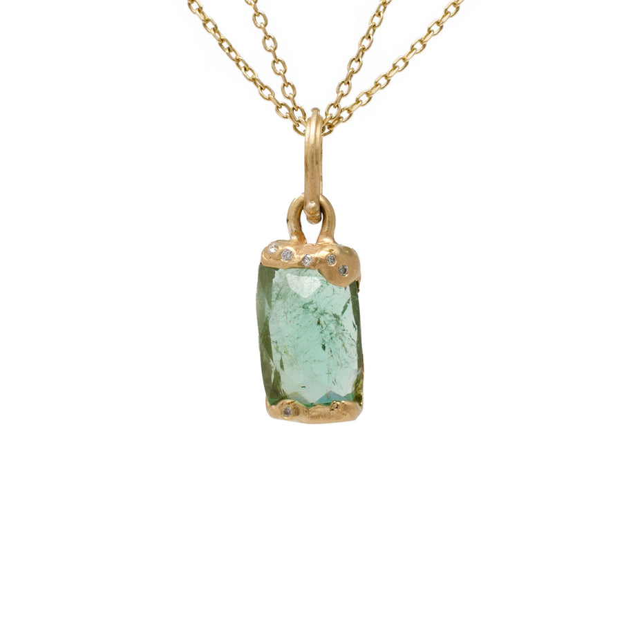 Ice Slice Tourmaline Charm