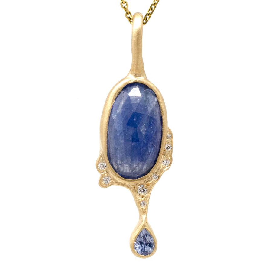 Dripping Ice Slice Sapphire Charm