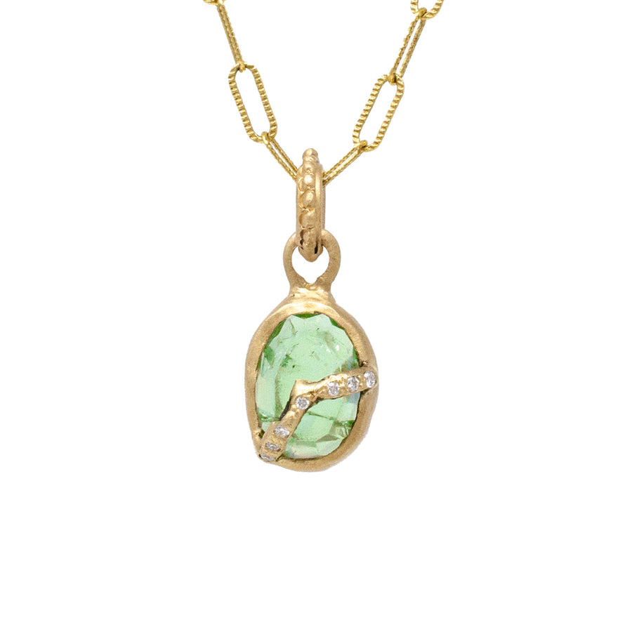 Fault Line Oval Tourmaline Charm