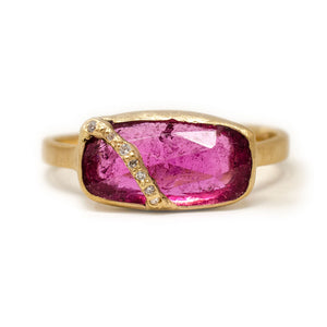 Juicy Rubellite Faultline Ring