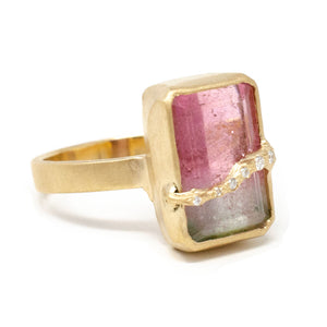 Watermelon Tourmaline Ring