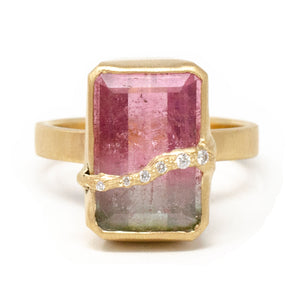 Watermelon Tourmaline Ring