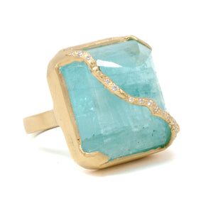 Deep Pool Blue Tourmaline Ring