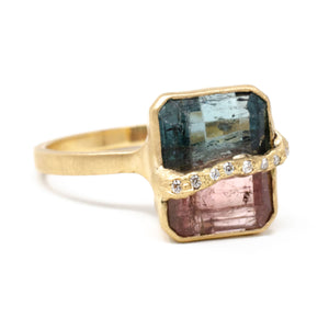 Watermelon Tourmaline Ring