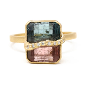 Watermelon Tourmaline Ring