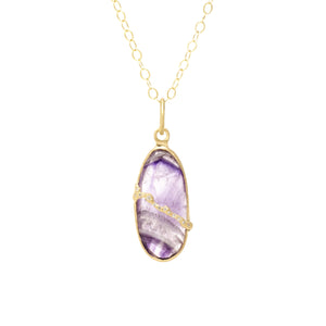 Fault Line Amethyst Charm