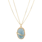 Fractured Pool Aquamarine Charm