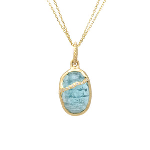 Fault Line Blue Tourmaline Necklace