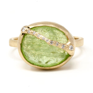 Granny Smith Green Tourmaline Ring