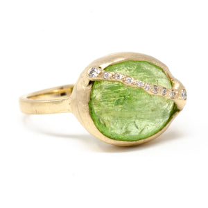 Granny Smith Green Tourmaline Ring