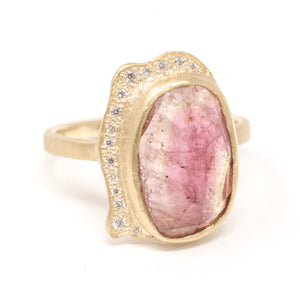 Melting Watermelon Tourmaline Ring