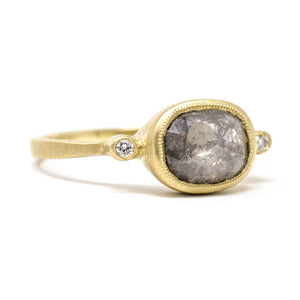 Rugged Mogul Oval Diamond Ring