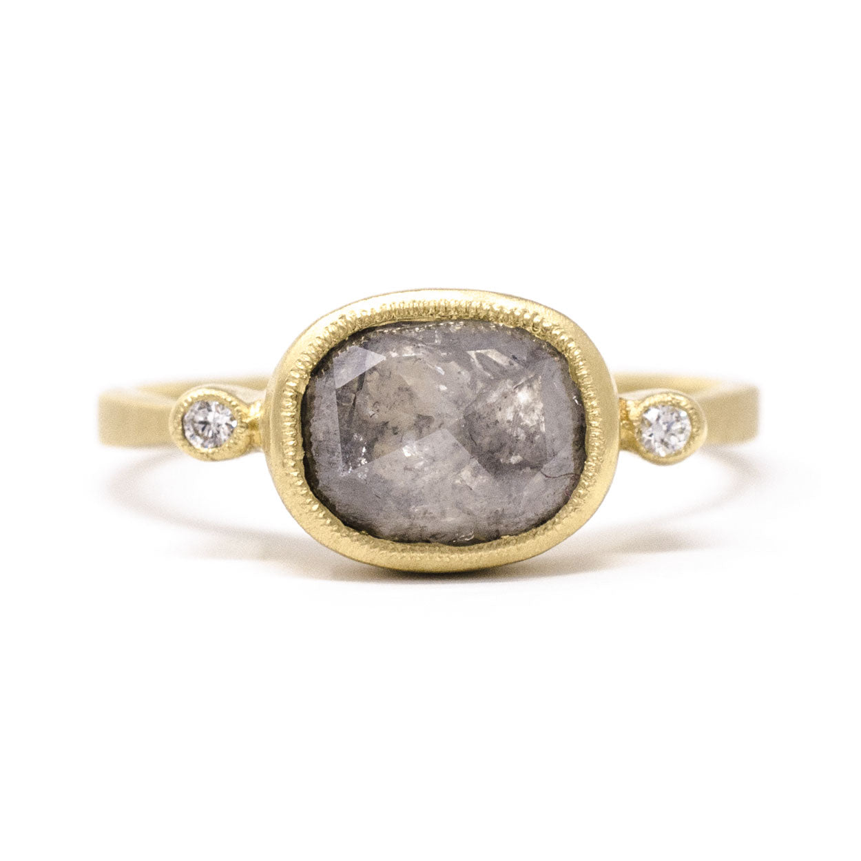 Rugged Mogul Oval Diamond Ring