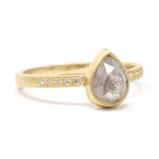 Tears of Joy Pear Cut Diamond Pave Ring