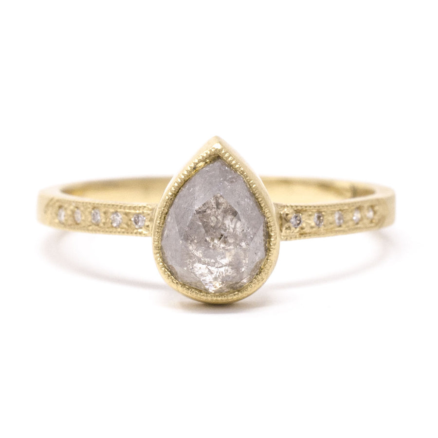 Tears of Joy Pear Cut Diamond Pave Ring