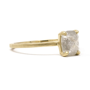 Grasping Rough Cut Diamond Ring