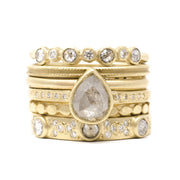 Tears of Joy Pear Cut Diamond Pave Ring