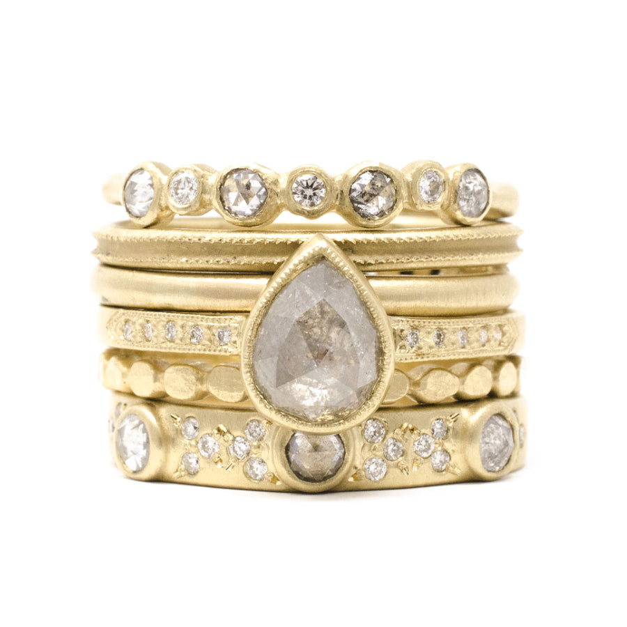 Tears of Joy Pear Cut Diamond Pave Ring